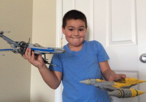 Lego X wing and Naboo starfighter.