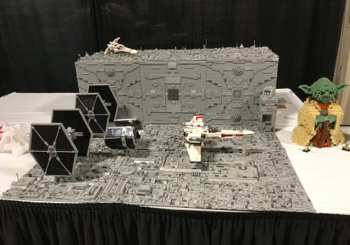 Death Star Trench Run. Lego Yoda