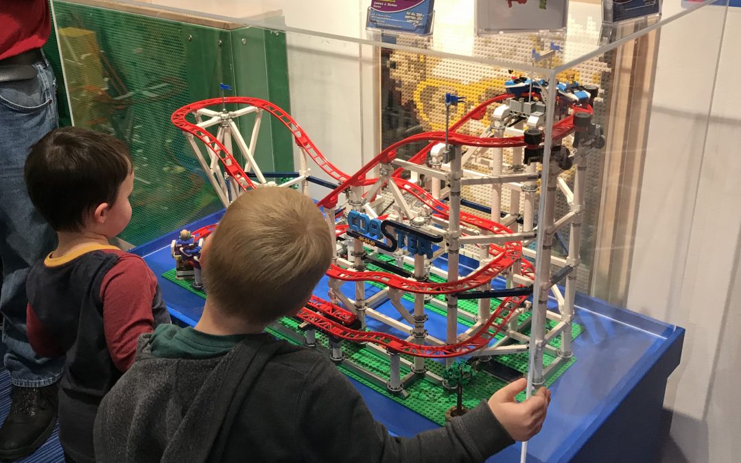 Lego Roller Coaster at DuPage Children's Mueseum.