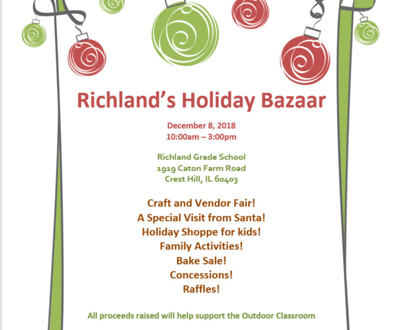 Richland Holiday Bazaar is coming up!