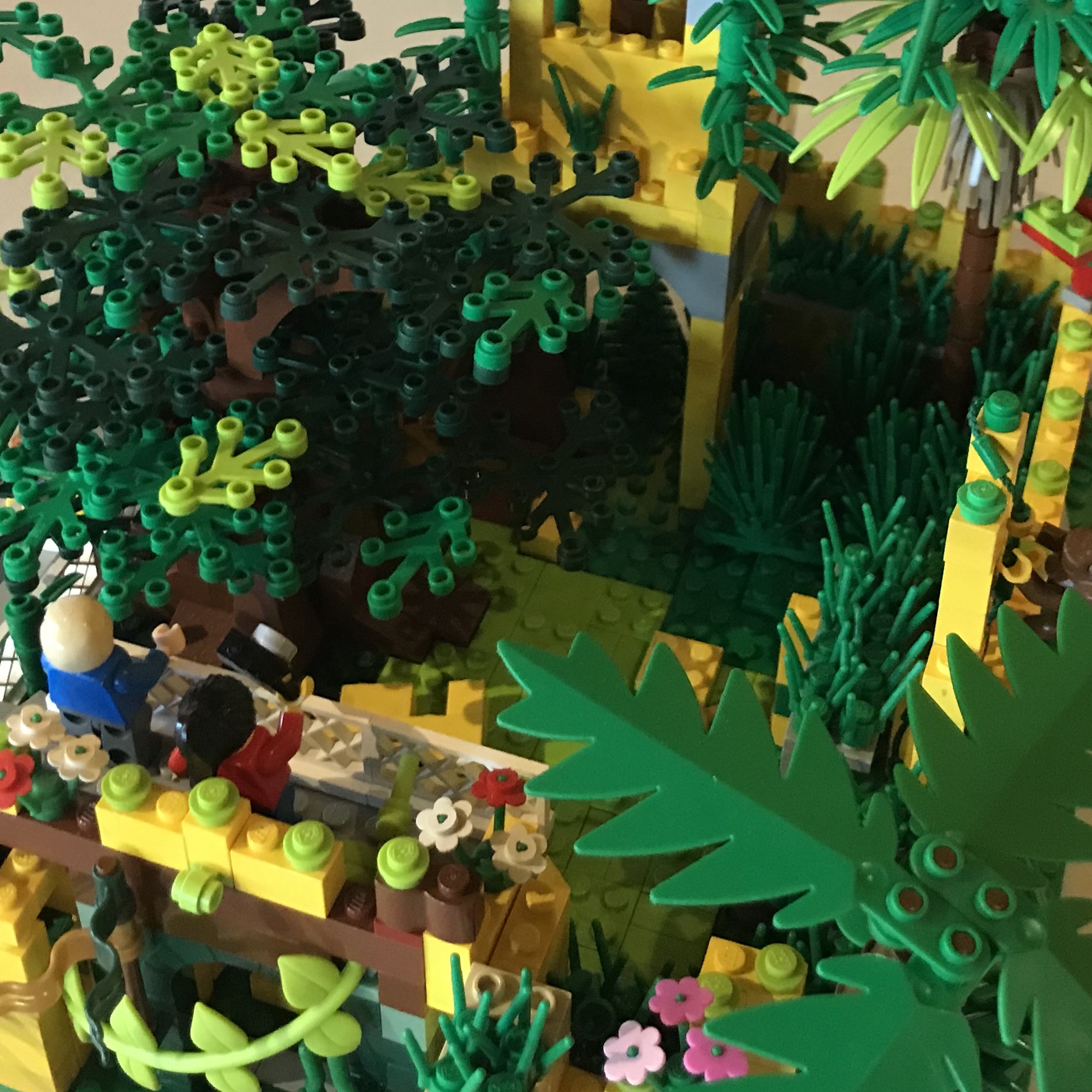 Lego original creation, jungle scene.