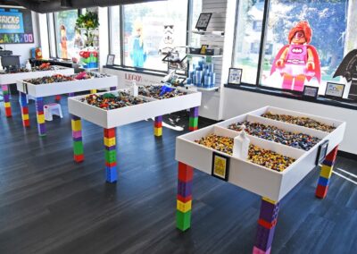 Image of tables filled with LEGO® bulk