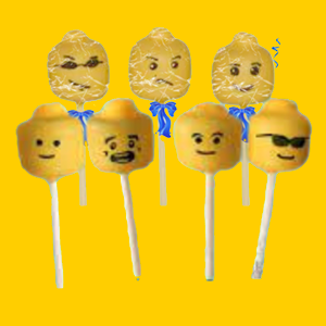 Image of LEGO® Minifig head inspired cake pops