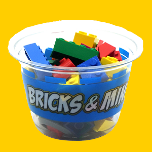 Image of a Bricks & Minifigs tub filled with LEGO® bricks