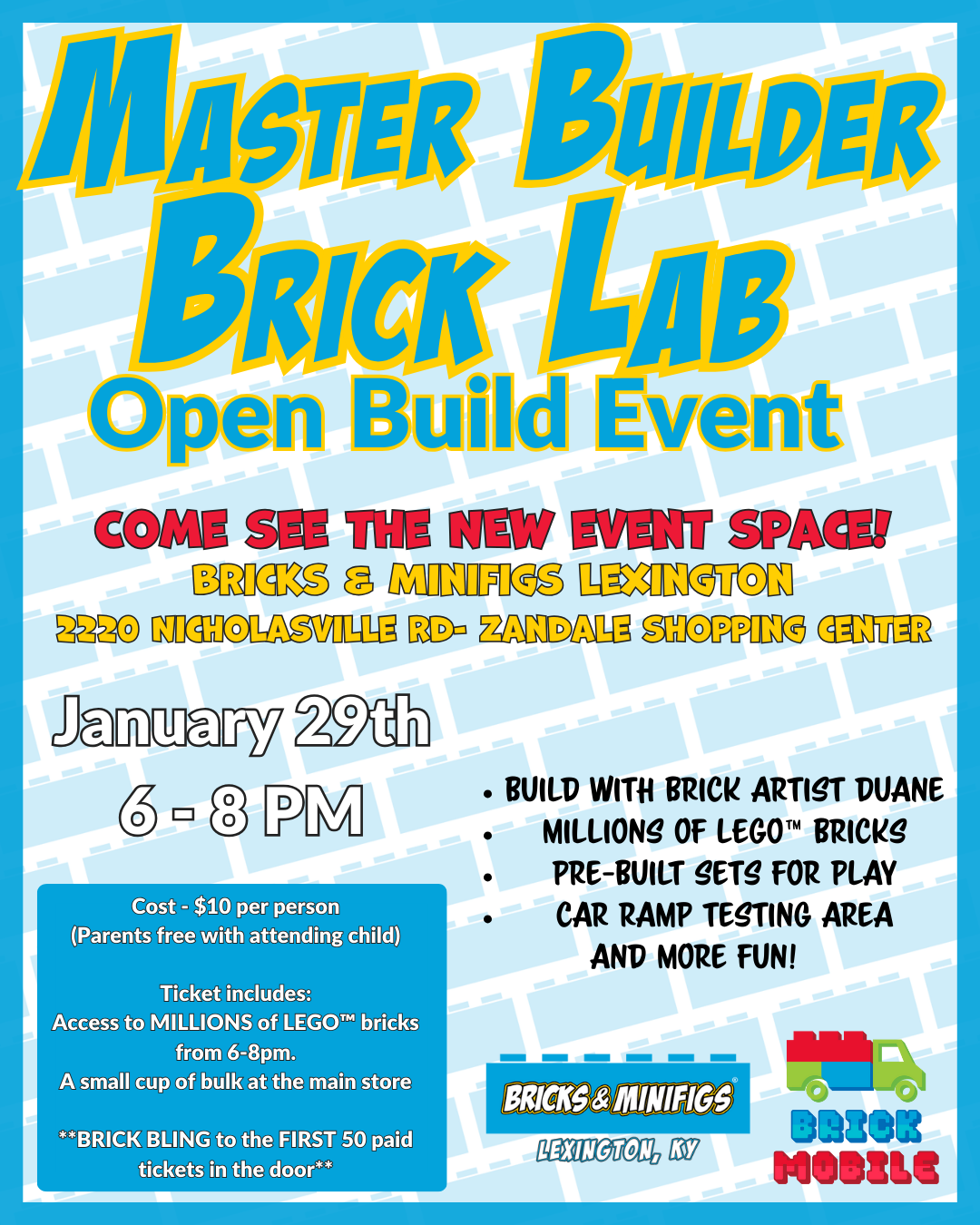 Master Builder Brick Lab Flyer