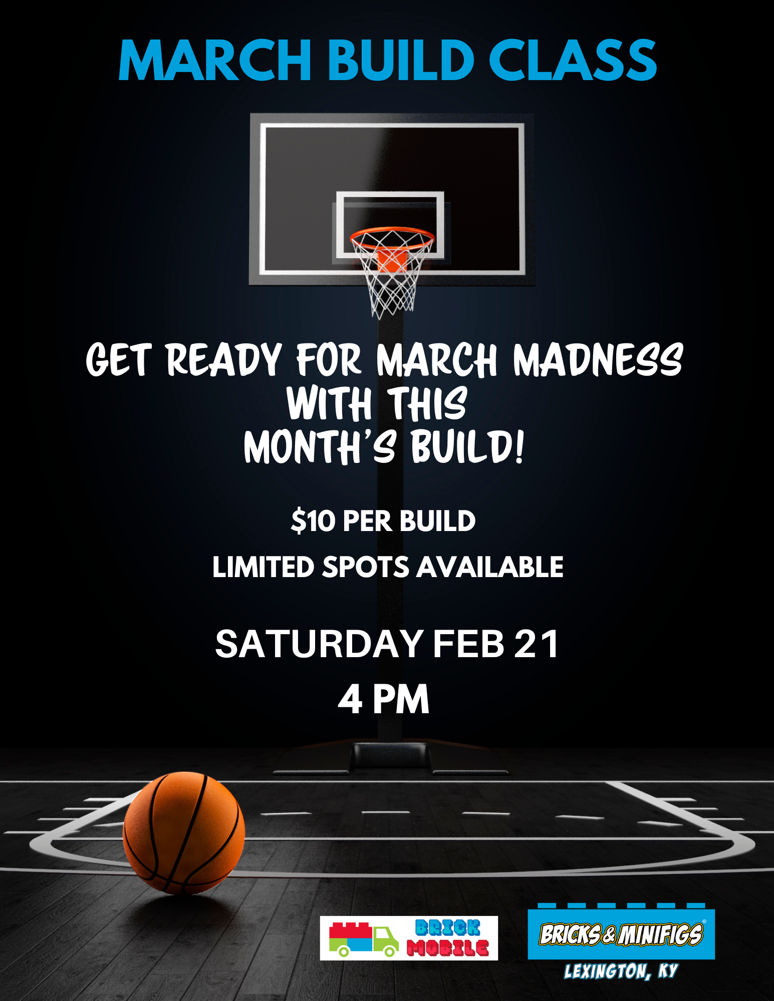 march lego build basketball build