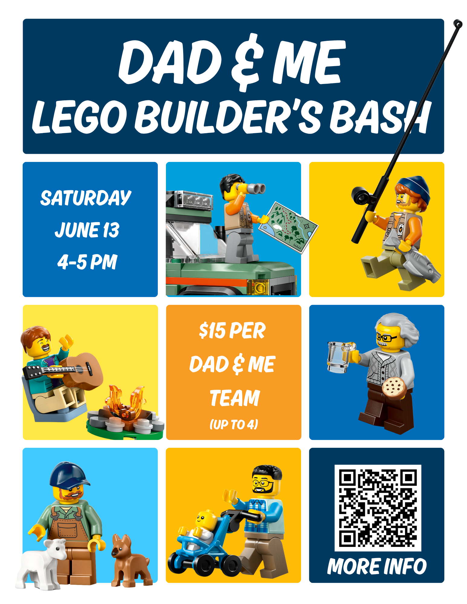 dad and me lego build class flyer