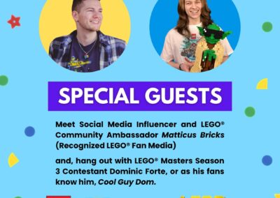 Special Guests for Bricks & MiniFigs Mission One Year Anniversary