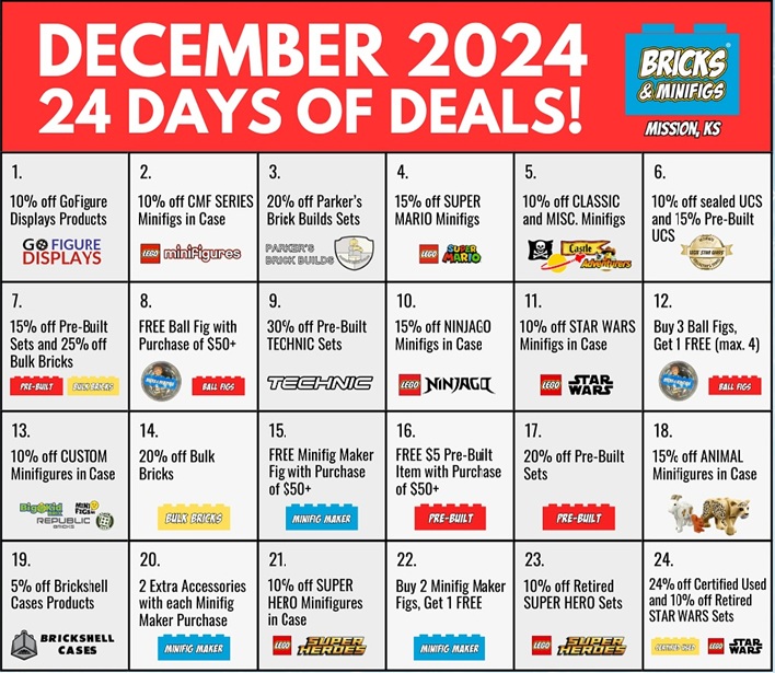 December 2024 Bricks & Mimifigs 24 Days of Deals