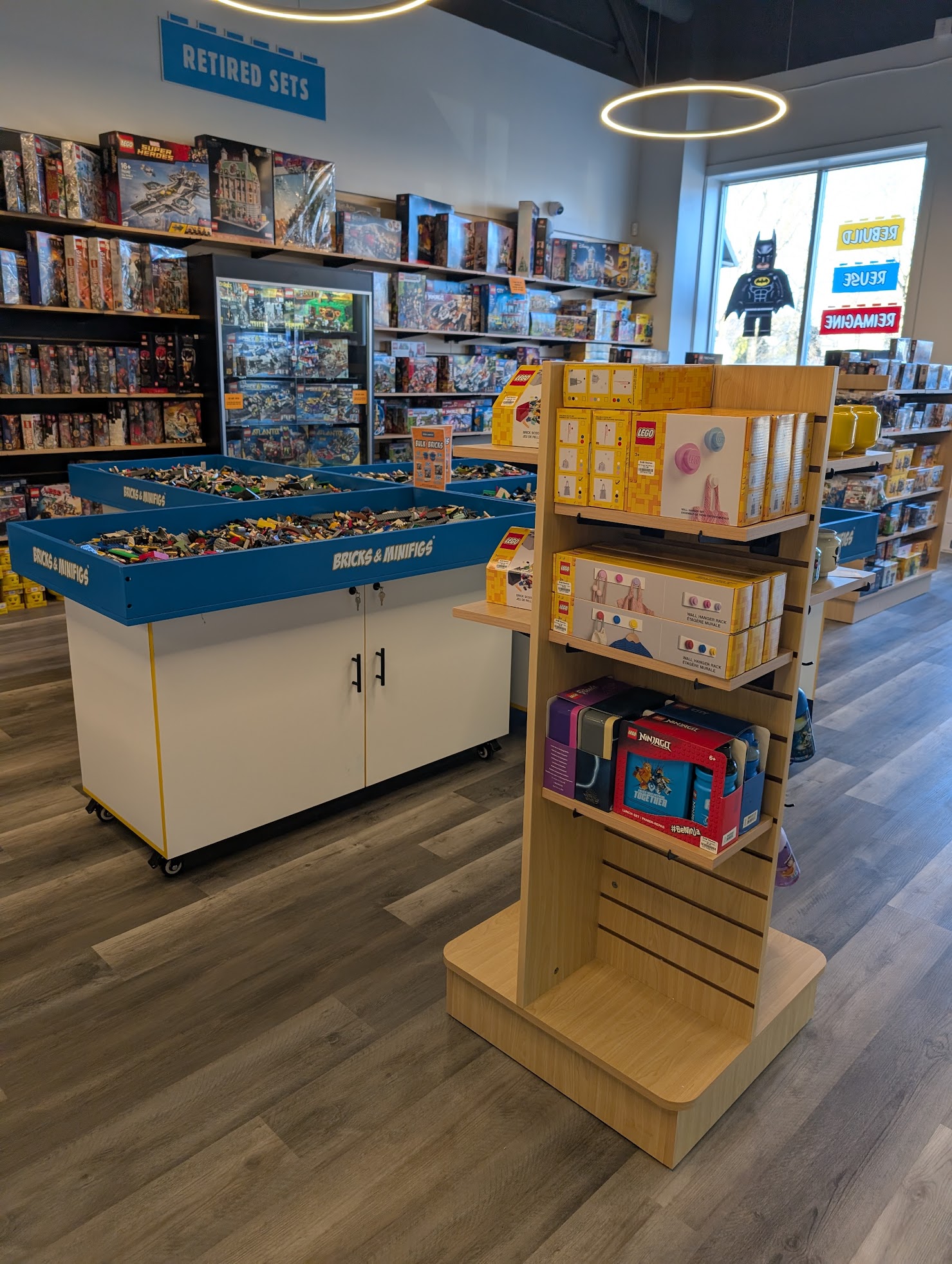interior of Bricks and Minifigs store