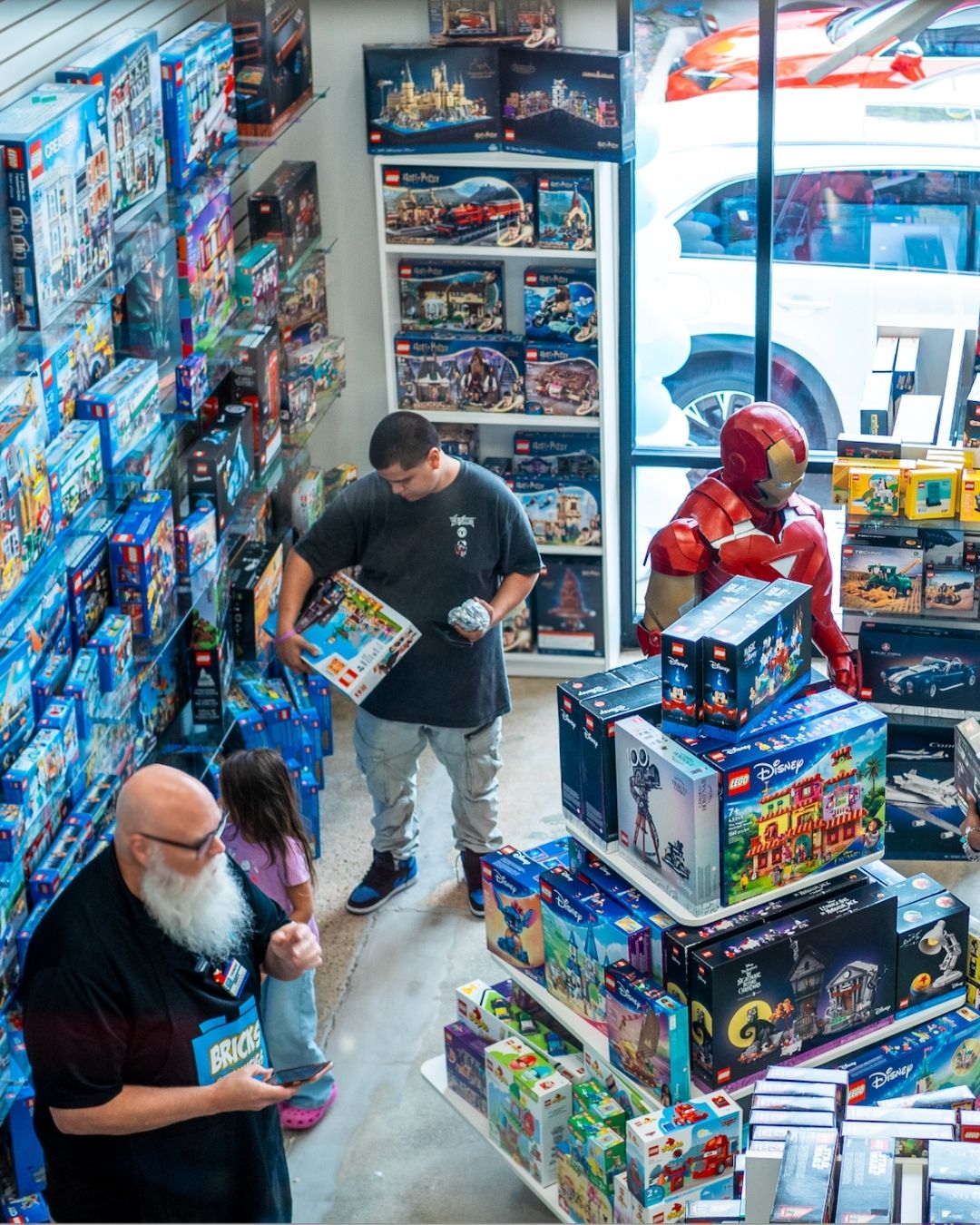 bins of Lego® pieces at Bricks and Minifigs store