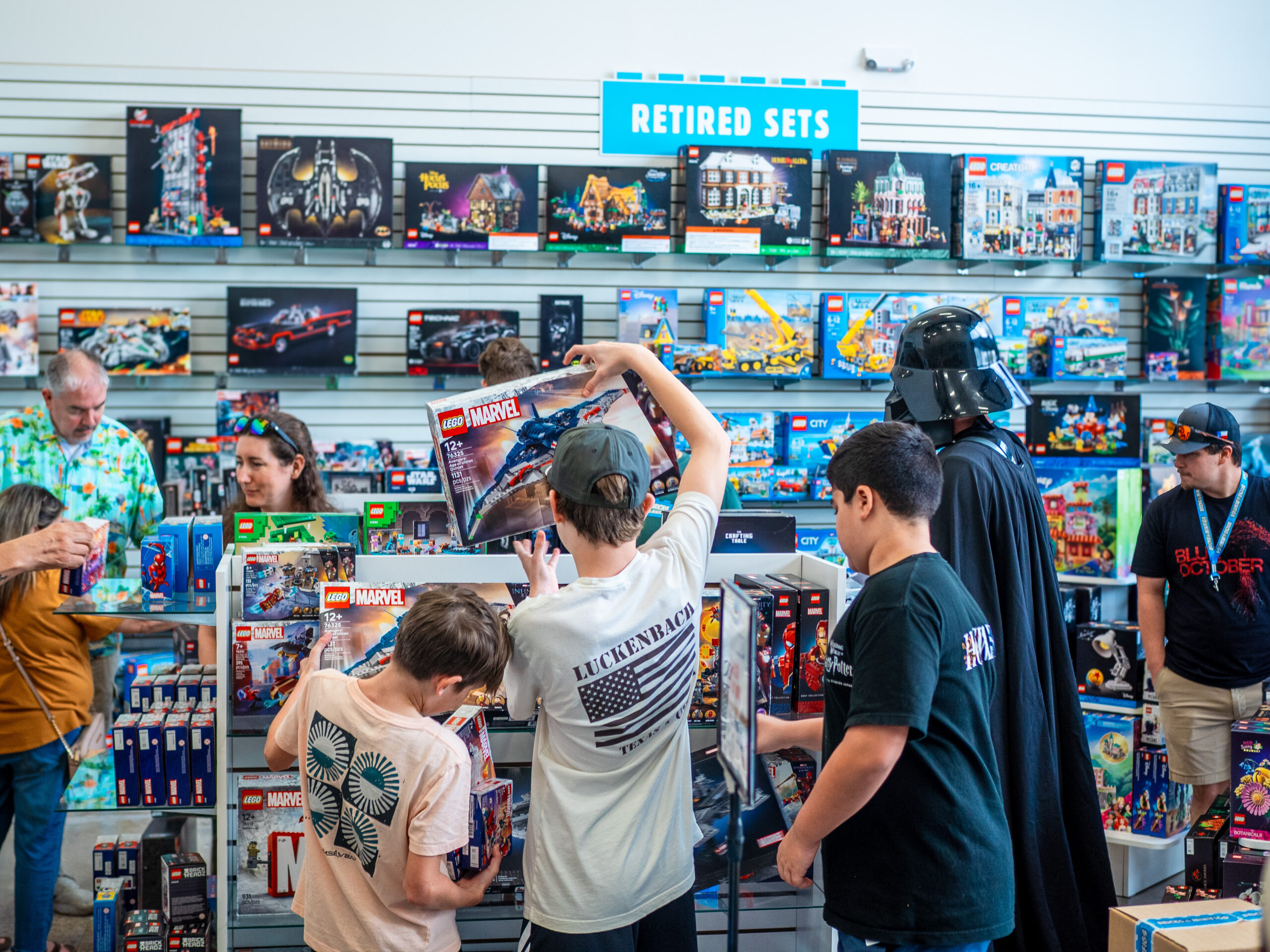 interior of Bricks and Minifigs store
