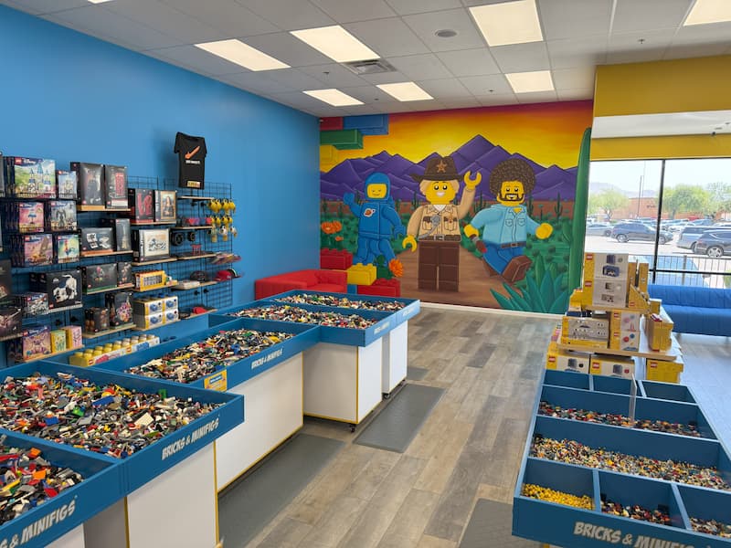 interior of Bricks and Minifigs Olympia WA store