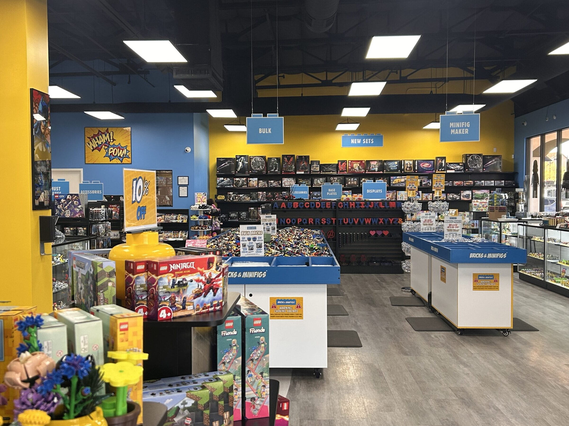 interior of Bricks and Minifigs store