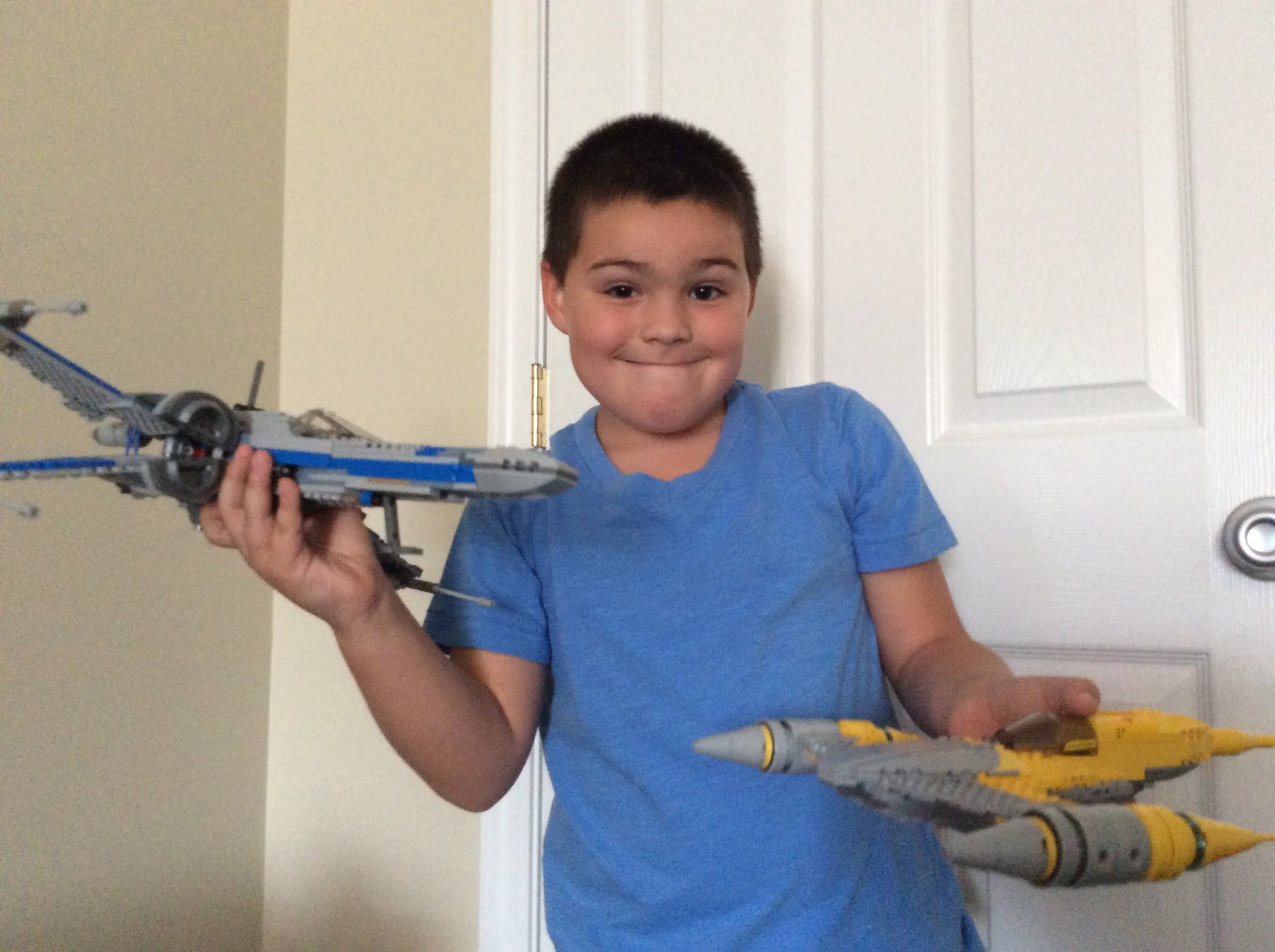 Lego X wing and Naboo starfighter.