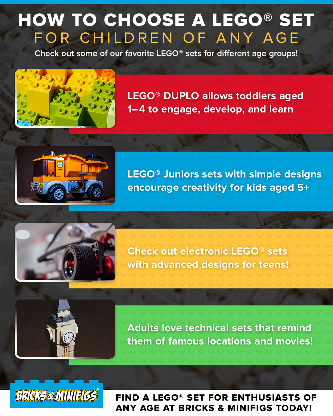 Lego set cheap age ranges