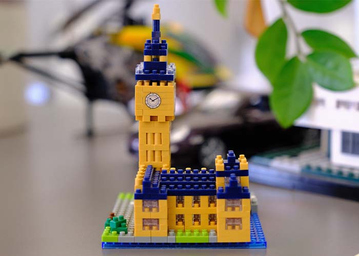 Big Ben built out of LEGOs.