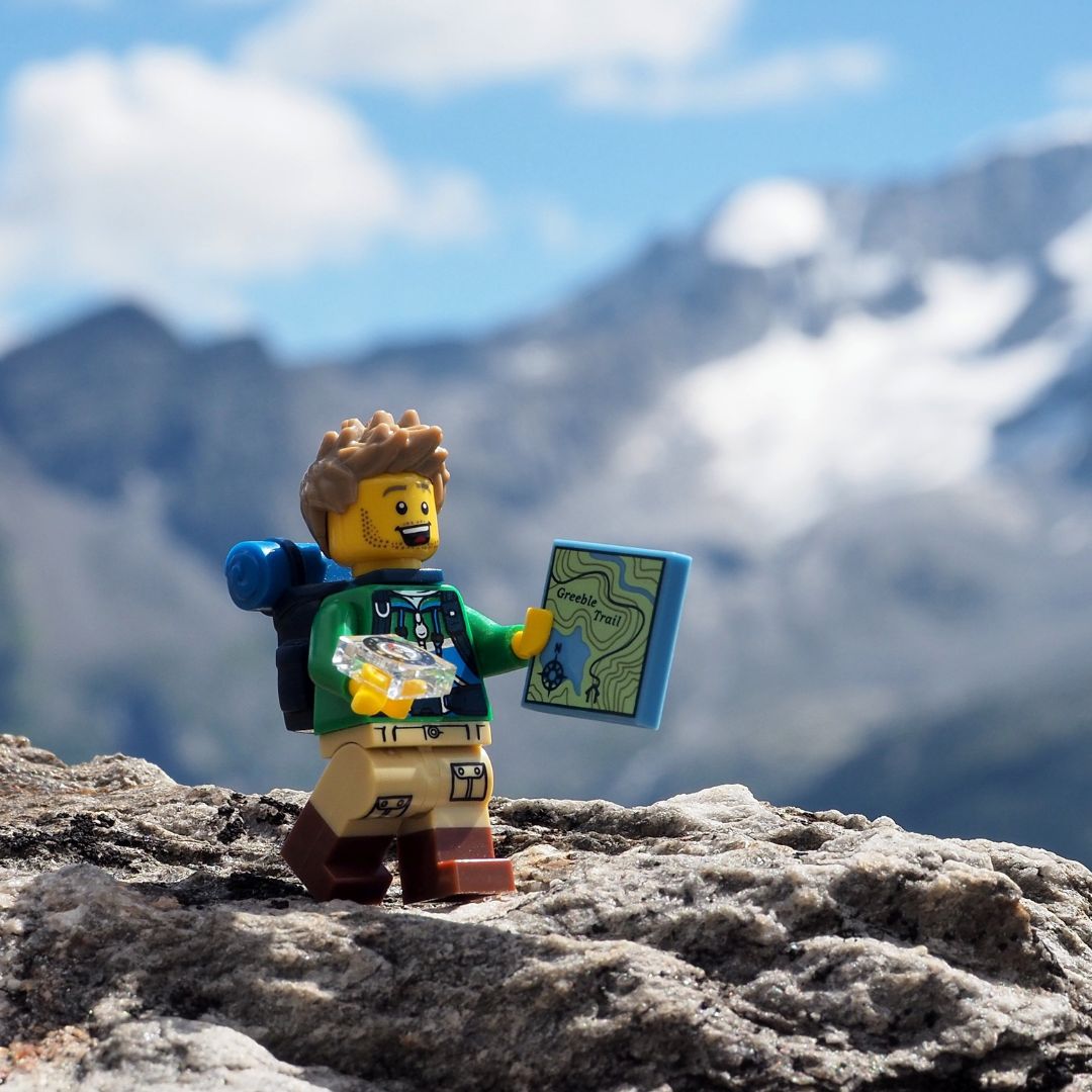 Hiker Lego figurine