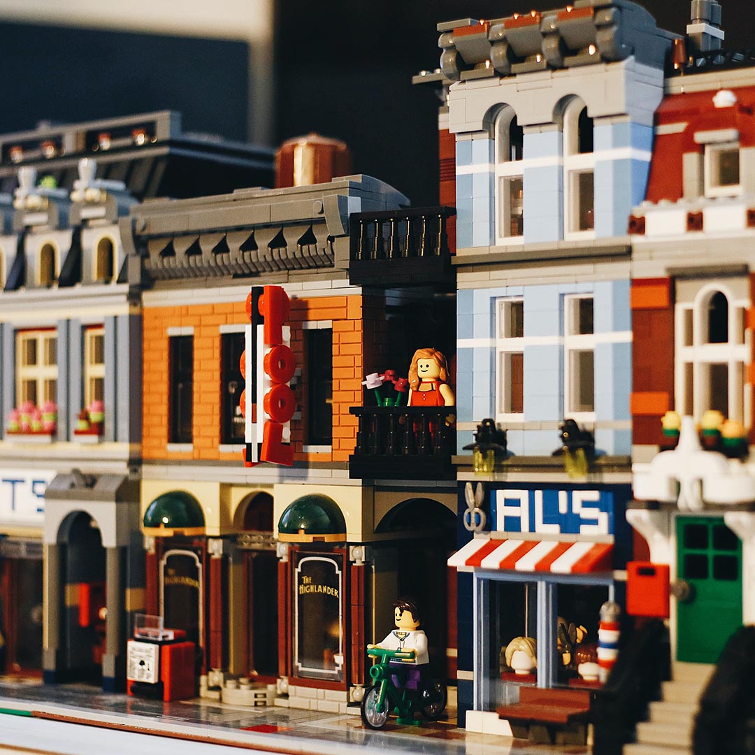 Town made out of legos