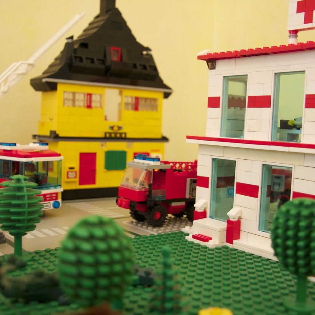 old LEGO town layout