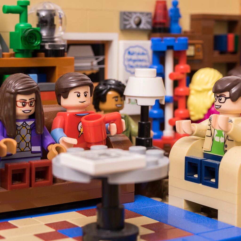 lego figurines in a shop setting