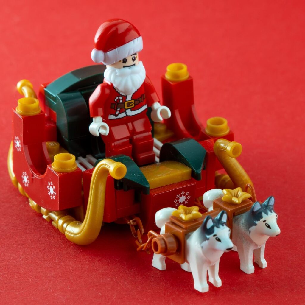 shiny new lego parts - santa's sleig