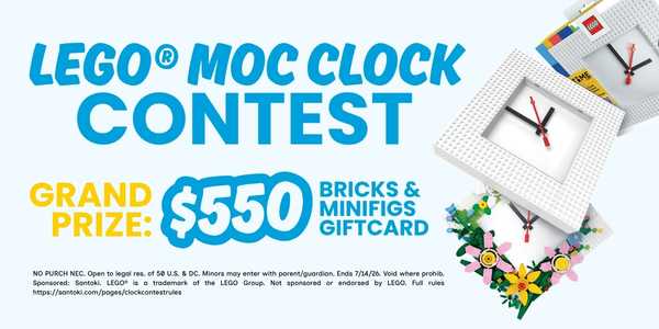 Bricks & Minifigs® Launches Exclusive Customizable MOC Wall Clock and Nationwide Contest with Santoki, Distributor of LEGO® Licensed Products